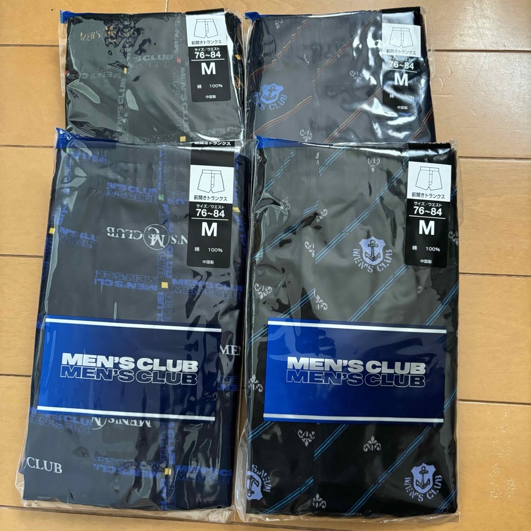 Ｍ 4枚 メンズ トランクス 前開きトランクス MEN' S CLUB 新品 メンズのアンダーウェア(トランクス)の商品写真