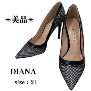 DIANA - 美品✴︎DIANA【ダイアナ】ラインストーン　ラメ　メッシュ　キラキラ　24cm