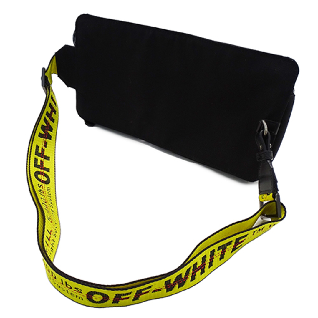 OFF-WHITE(オフホワイト)のオフホワイト OFF-WHITE バッグ メンズ ブランド ボディバッグ ショルダーバッグ キャンバス ブラック イエロー 取外し可能 【中古】 メンズのバッグ(ウエストポーチ)の商品写真