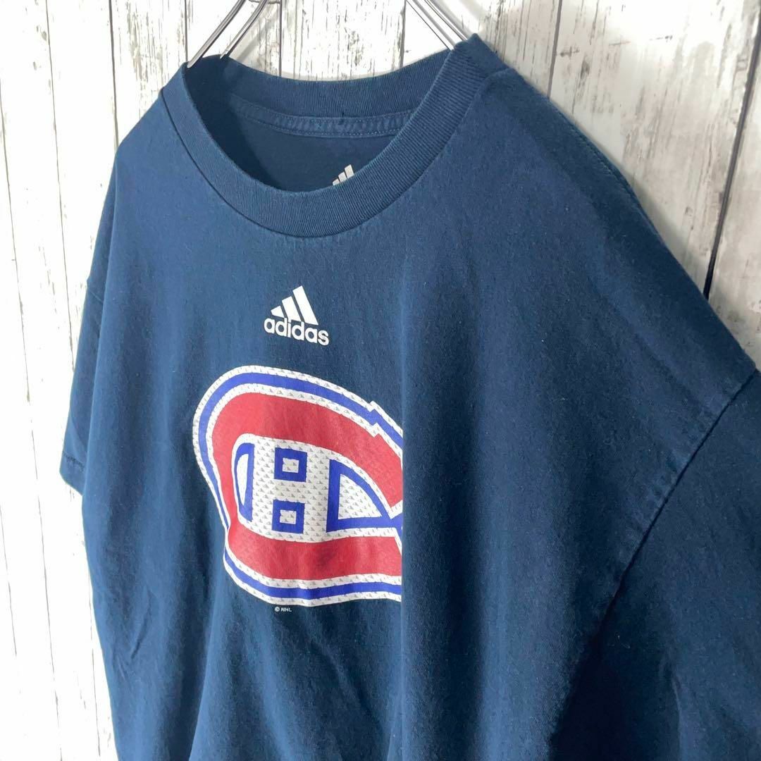 adidas(アディダス)のadidas USA古着 NHL モントリオールカナディアンズ Tシャツ L 紺 メンズのトップス(Tシャツ/カットソー(半袖/袖なし))の商品写真