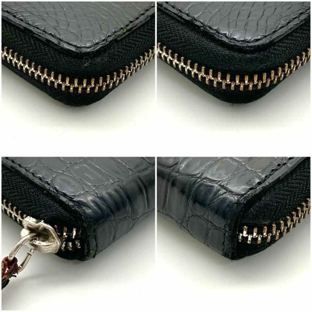 Crocodile(クロコダイル)のクロコダイル 長財布 センター取り ワニ ブラック 60410 レディースのファッション小物(財布)の商品写真