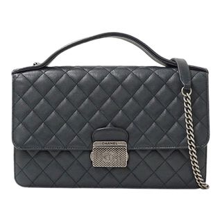 シャネル(CHANEL)のシャネル CHANEL バッグ CCユニバーシティ マトラッセ レディース ブランド ショルダーバッグ ハンドバッグ 2way レザー ダークグリーン シルバー金具 チェーンショルダー 斜め掛け おしゃれ 【中古】(ショルダーバッグ)