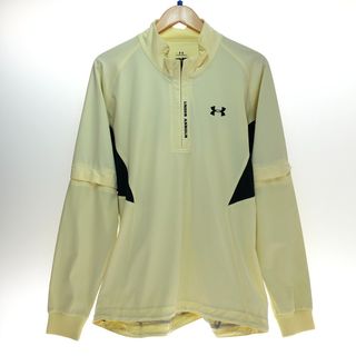 □□UNDER ARMOUR アンダーアーマー ハーフジップジャケット LGサイズ クリームイエロー