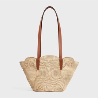 celine - 新品 CELINE セリーヌ スモール クラシック パニエ トリオンフ タン