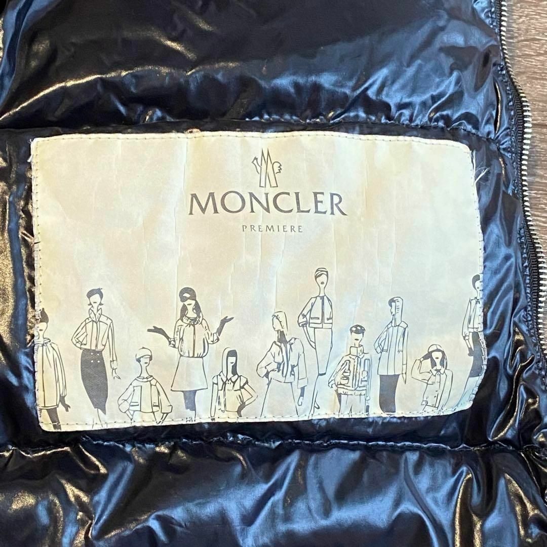 MONCLER(モンクレール)のモンクレール プルミエール 黒 ロングダウン ビッグカラー コレクションライン レディースのジャケット/アウター(ダウンジャケット)の商品写真