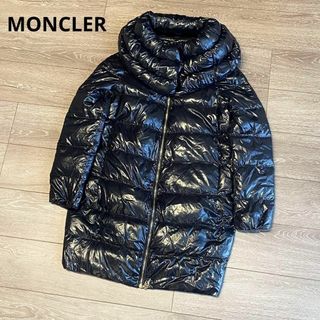 モンクレール(MONCLER)のモンクレール プルミエール 黒 ロングダウン ビッグカラー コレクションライン(ダウンジャケット)