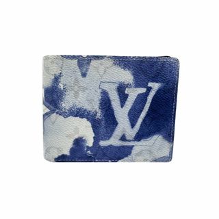 ルイヴィトン(LOUIS VUITTON)のルイヴィトン/LOUIS VUITTON/財布/ウォーターカラーモノグラム/ポルトフォイユミュルティプル/ブルー系/2つ折札入/M80458【SA7707】(折り財布)