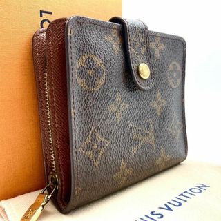 LOUIS VUITTON - ルイヴィトン 二つ折り財布 PVCレザー ブラウン 60412