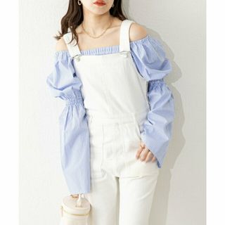 パルグループアウトレット(PAL GROUP OUTLET)の【ホワイト】【Chico】ストレッチデニムサロペット(ロングワンピース/マキシワンピース)