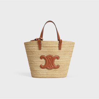 セリーヌ(celine)の新作 新品 CELINE セリーヌ ティーン サプル クラシック パニエ タン(かごバッグ/ストローバッグ)