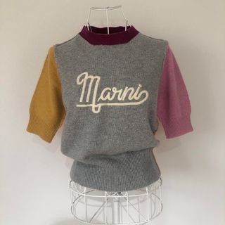 マルニ(Marni)のMARNI 刺繍ロゴ　半袖トップス(カットソー(半袖/袖なし))