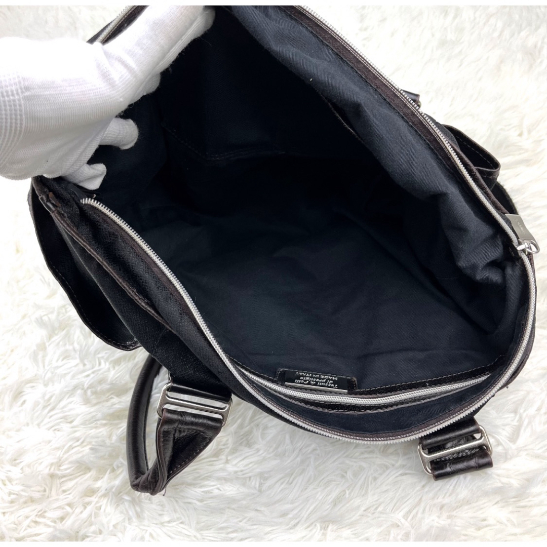 Orobianco(オロビアンコ)のオロビアンコ　ナイロン　レザー　トートバッグ　ブラック　シルバー　ロゴ メンズのバッグ(トートバッグ)の商品写真