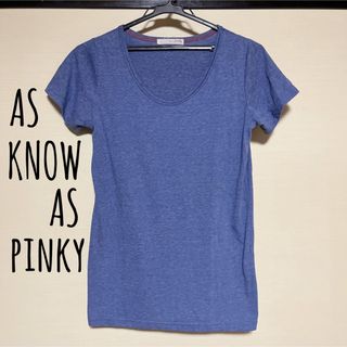 アズノゥアズピンキー(AS KNOW AS PINKY)のAS KNOW AS PINKY/アズノウアズピンキー☻半袖 無地 Tシャツ(Tシャツ(半袖/袖なし))