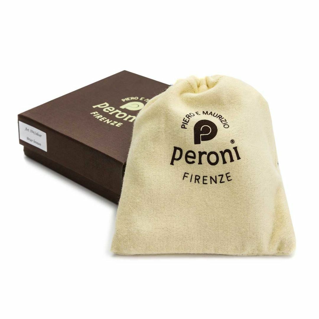 Peroni(ペローニ)のコインケース peroni 7575119 ペローニ シルバーロゴ 男女兼用 ブライアーブラウン メンズのファッション小物(コインケース/小銭入れ)の商品写真