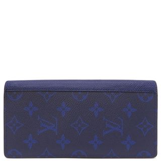 ルイヴィトン(LOUIS VUITTON)のルイヴィトン LOUIS VUITTON 長財布 ポルトフォイユ ブラザ モノグラムキャンバス タイガ タイガラマ シルバー金具 紺 青 二つ折り財布 タイガラマ  M30297 RFID 【箱】【中古】(長財布)