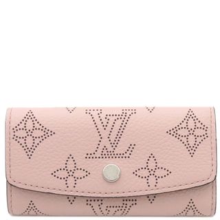 ルイヴィトン(LOUIS VUITTON)のルイヴィトン LOUIS VUITTON キーケース キーケース ミュルティクレ 4 マヒナレザー ローズ ジャスミン シルバー金具 パンチング 鍵入れ 4連 4本  M82760 RFID 【箱】【中古】(キーケース)