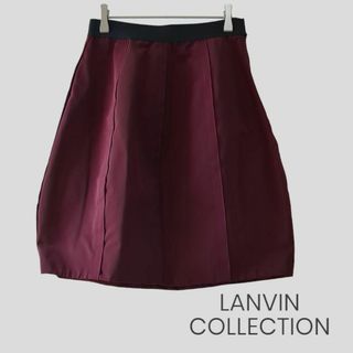 ランバンコレクション(LANVIN COLLECTION)のランバンコレクション  スカート 38 ワインレッド(ひざ丈スカート)