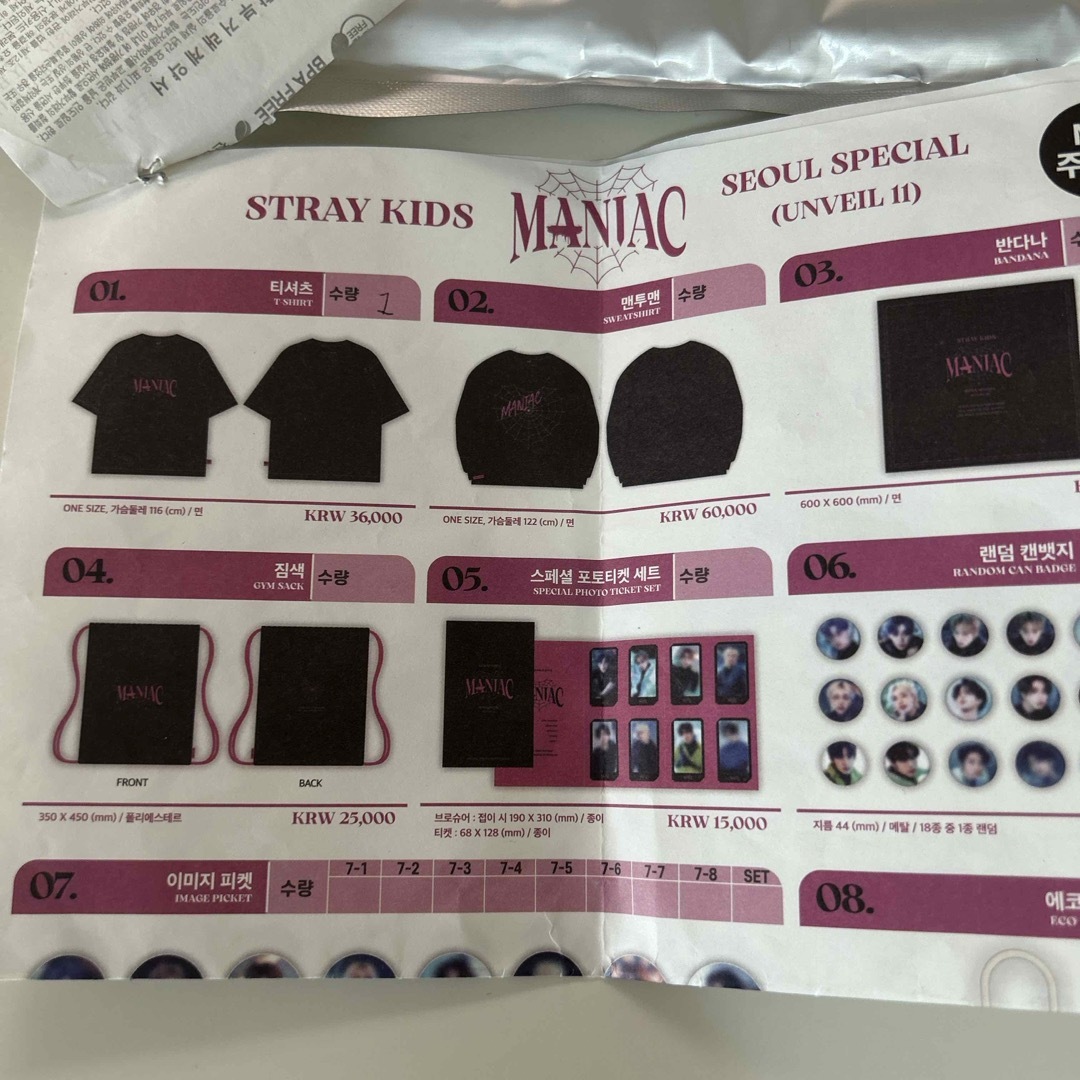 公式　スキズ　STRAY KIDS MANIAC ソウルコン　Tシャツ エンタメ/ホビーのタレントグッズ(アイドルグッズ)の商品写真