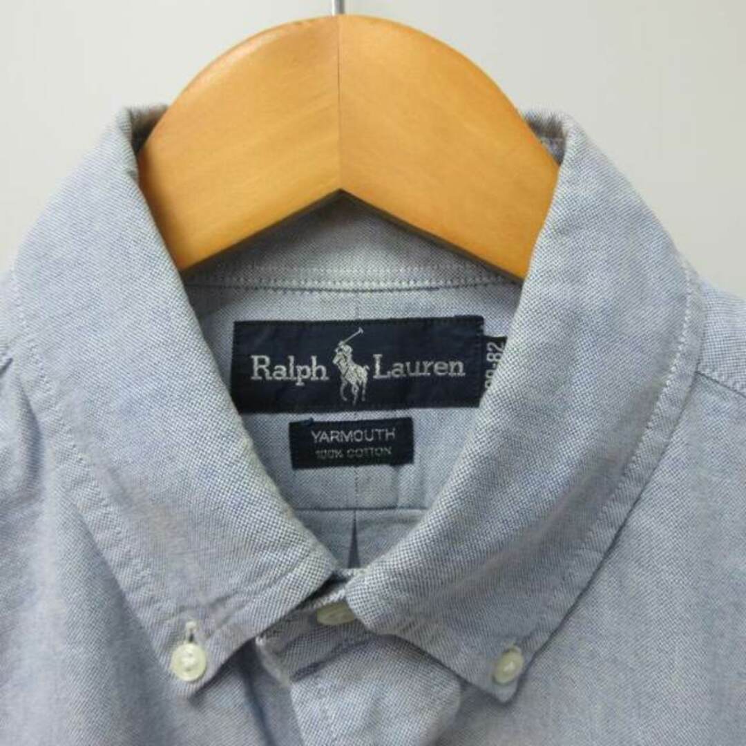 POLO RALPH LAUREN(ポロラルフローレン)のポロ バイ ラルフローレン ボタンダウンシャツ 長袖 青 約L～XL ■GY31 メンズのトップス(シャツ)の商品写真