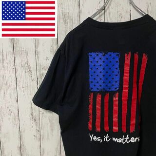 PORT&COMPANY アメリカ古着 アメリカ国旗プリントTシャツ メンズ(Tシャツ/カットソー(半袖/袖なし))