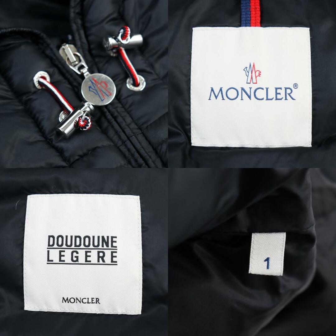 MONCLER(モンクレール)の美品○MONCLER モンクレール F20911A20500 C0571 SASSIERE GIUBBOTTO サッシエール ロゴワッペン付き トリコロール ドローコード ダブルジップ ダウンジャケット ブラック 1 ハンガー付き 正規品 メンズ メンズのジャケット/アウター(ダウンジャケット)の商品写真