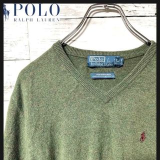 ラルフローレン(Ralph Lauren)のラルフローレン　Vネック コットンニットセーター M A66(ニット/セーター)