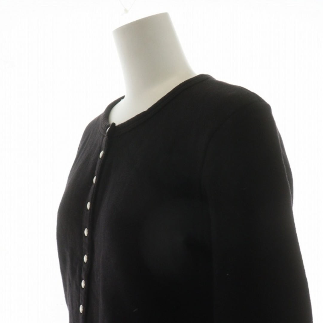 agnes b.(アニエスベー)のアニエスベー カーディガン ジャケット プレッション 長袖 裏起毛 1 S 黒 レディースのトップス(カーディガン)の商品写真