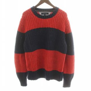 トミーヒルフィガー(TOMMY HILFIGER)のTOMMY HILFIGER コットンニット セーター ボーダー XXL 赤 紺(ニット/セーター)