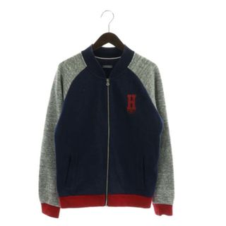 トミーヒルフィガー(TOMMY HILFIGER)のトミーヒルフィガー ベースボールジャケット ブルゾン 切替 ロゴ M 紺 グレー(ブルゾン)