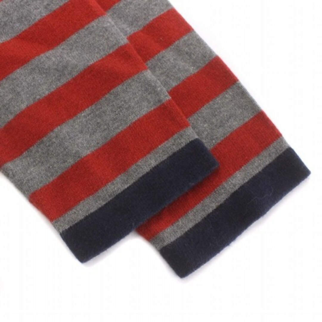 ポールスミスジーンズ ニット セーター ウール混 長袖 ボーダー L 赤 グレー メンズのトップス(ニット/セーター)の商品写真