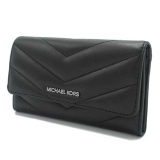 マイケルコース(Michael Kors)のマイケルコース 三つ折り長財布  35R4STVF9V BLACK(財布)