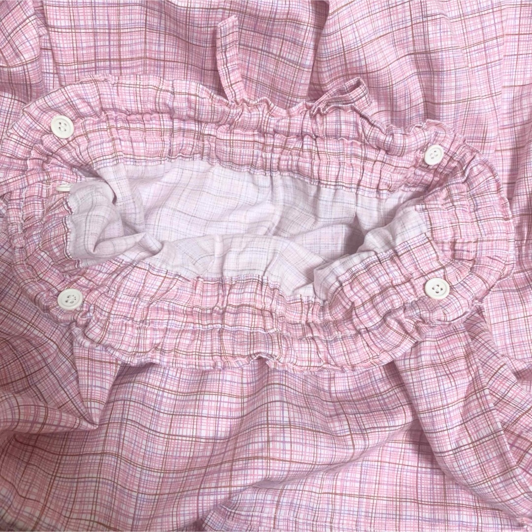匿名配送　ロングスカート  ワンピ　2wayスカート　ピンク　マルチチェック レディースのスカート(ロングスカート)の商品写真