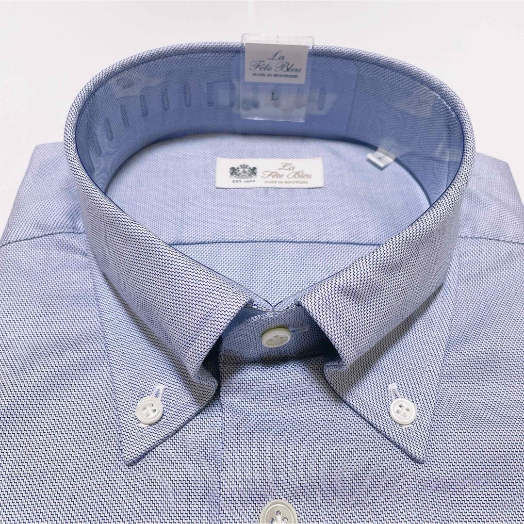 HITOYOSHIシャツ　La Fte Bleu 長袖ワイシャツ　Lサイズ メンズのトップス(シャツ)の商品写真
