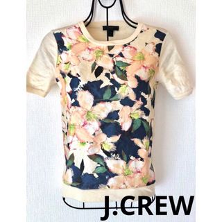 ジェイクルー(J.Crew)のJ.CREW ジェイクルー　サマーニット　半袖　花柄(Tシャツ/カットソー(半袖/袖なし))