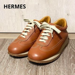 Hermes - HERMES　エルメス　クイック　レザースニーカー　Hロゴ　ブラウン　36サイズ