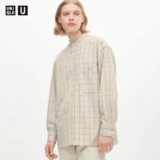 UNIQLO - 新品未使用　定価3990円　UNIQLO U フランネルオーバーサイズスタンド