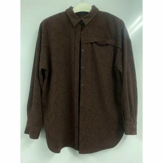 ジーナシス(JEANASIS)の【大人気完売】ジーナシス JEANASIS　総柄 長袖シャツ　ブラウン(シャツ/ブラウス(長袖/七分))