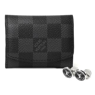 ルイヴィトン(LOUIS VUITTON)の新品 ルイヴィトン Louis Vuitton カフスボタン CUFF LINKS シルバー/ブラック(カフリンクス)