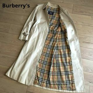 BURBERRY - バーバリー　80's　レディース　ステンカラーコート　ベルト付き　ベージュ