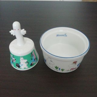 ムーミン(MOOMIN)の【レア未使用品】ムーミン　ディナーベル　陶器製　小物入(ノベルティグッズ)