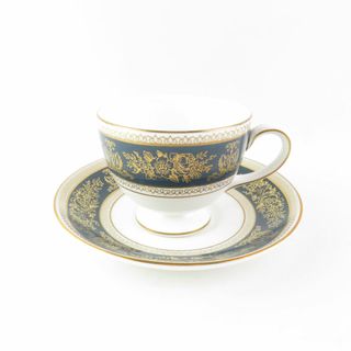 ウェッジウッド(WEDGWOOD)の美品 WEDGWOOD ウェッジウッド コロンビア ブルー＆ゴールド ティーカップ＆ソーサー リー 希少 レア SY8161A3 (グラス/カップ)