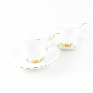 ロイヤルアルバート(ROYAL ALBERT)の美品 ROYAL ALBERT ロイヤルアルバート バルドール モントローズシェイプ ティーカップ＆ソーサー 2客 ペア 希少 SY8165A3 (グラス/カップ)