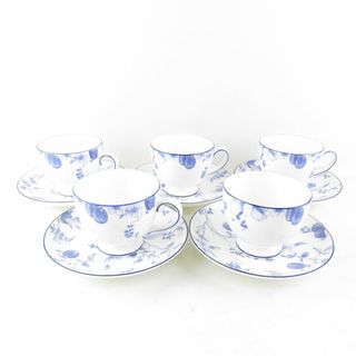 ウェッジウッド(WEDGWOOD)の美品 WEDGWOOD ウェッジウッド ブループラム ティーカップ＆ソーサー 5客 セット リー SU5519A2 (グラス/カップ)