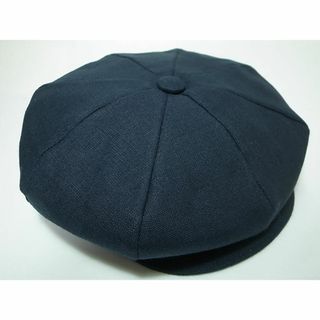 ニューヨークハット(NEW YORK HAT)のニューヨークハットUSA製Linen Newsboyリネン素材ネイビー紺M新品(キャスケット)