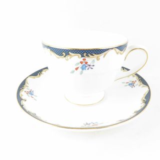 ウェッジウッド(WEDGWOOD)の美品 WEDGWOOD ウェッジウッド CHARTLEY チャトレー チャートレイ ティーカップ＆ソーサー リー 金彩 花柄 フラワー 廃盤 SU5556B2 (グラス/カップ)