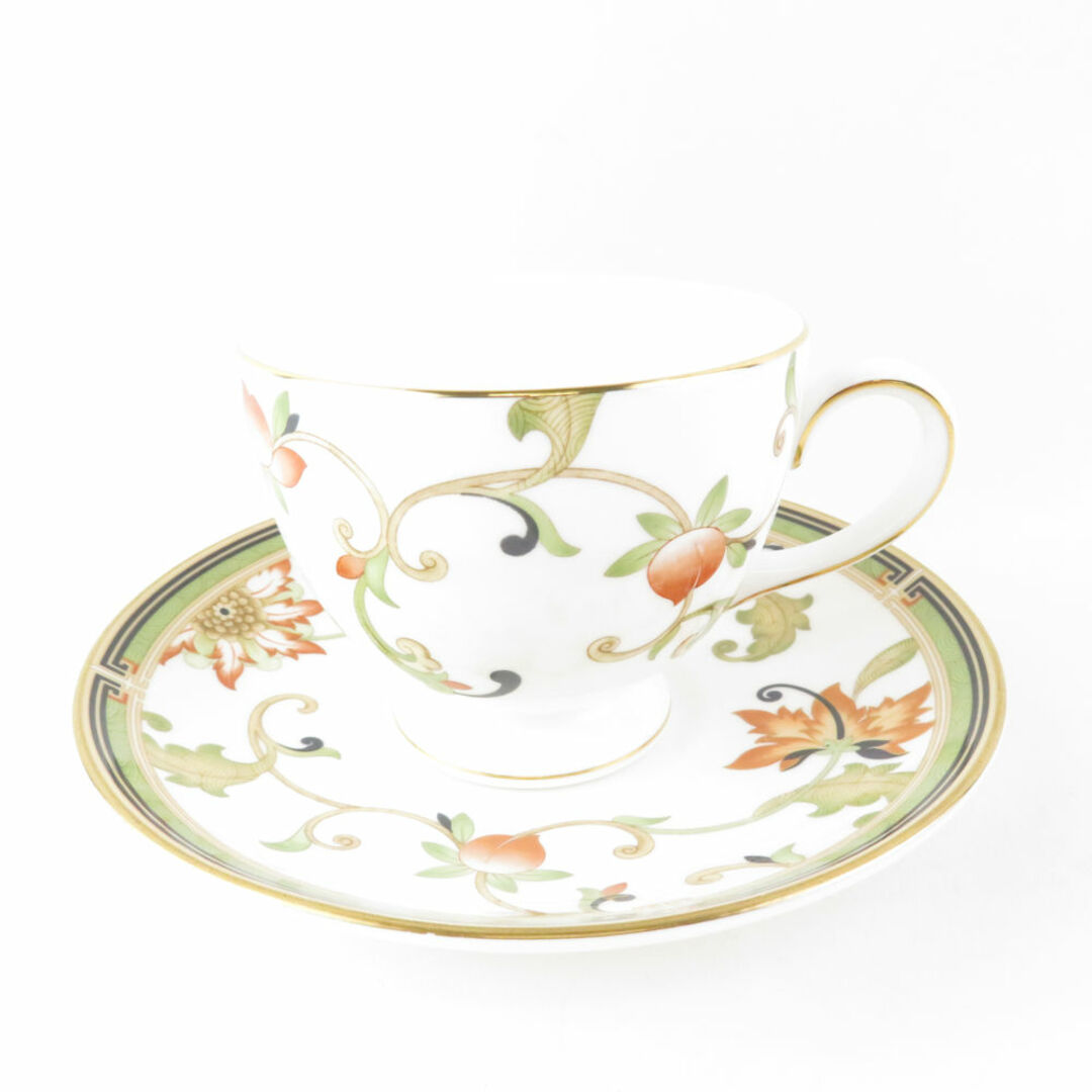 WEDGWOOD(ウェッジウッド)の美品 WEDGWOOD ウェッジウッド OBERON オベロン ティーカップ＆ソーサー リー 金彩 花柄 フラワー 廃盤 SU5557B2  インテリア/住まい/日用品のキッチン/食器(グラス/カップ)の商品写真