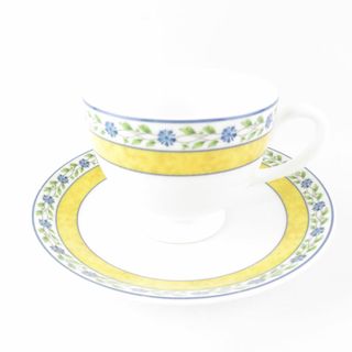 ウェッジウッド(WEDGWOOD)の美品 WEDGWOOD ウェッジウッド ミストラル ティーカップ＆ソーサー リー 花柄 フラワー 廃盤 SU5558B2 (グラス/カップ)