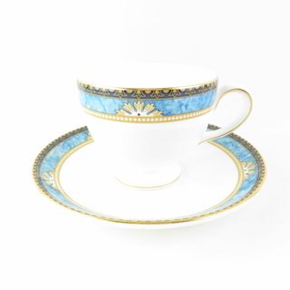 ウェッジウッド(WEDGWOOD)の美品 WEDGWOOD ウェッジウッド カーゾン ティーカップ＆ソーサー リー 金彩 花柄 フラワー SU5560B2 (グラス/カップ)