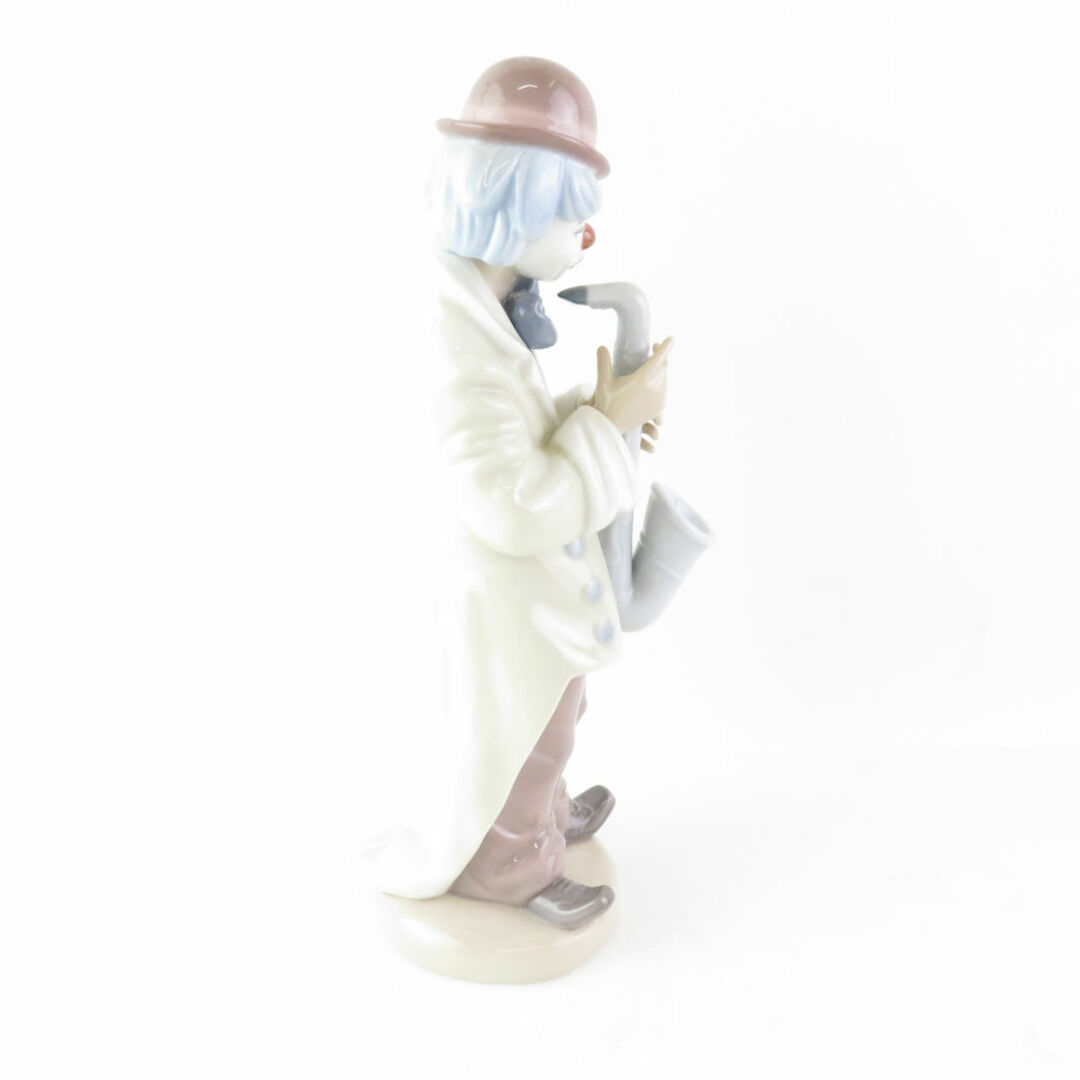 難有 LLADRO リヤドロ 5471 サックス SAD SAX CLOWN サキソフォン 少年ピエロ フィギュリン 陶磁器 楽器 置物 陶器人形 西洋 オブジェ SU5573B2  インテリア/住まい/日用品のインテリア小物(置物)の商品写真