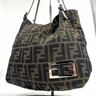 FENDI - c307【フェンディ】極美品”金具 プレート ズッカ 肩掛け ミニ トートバック